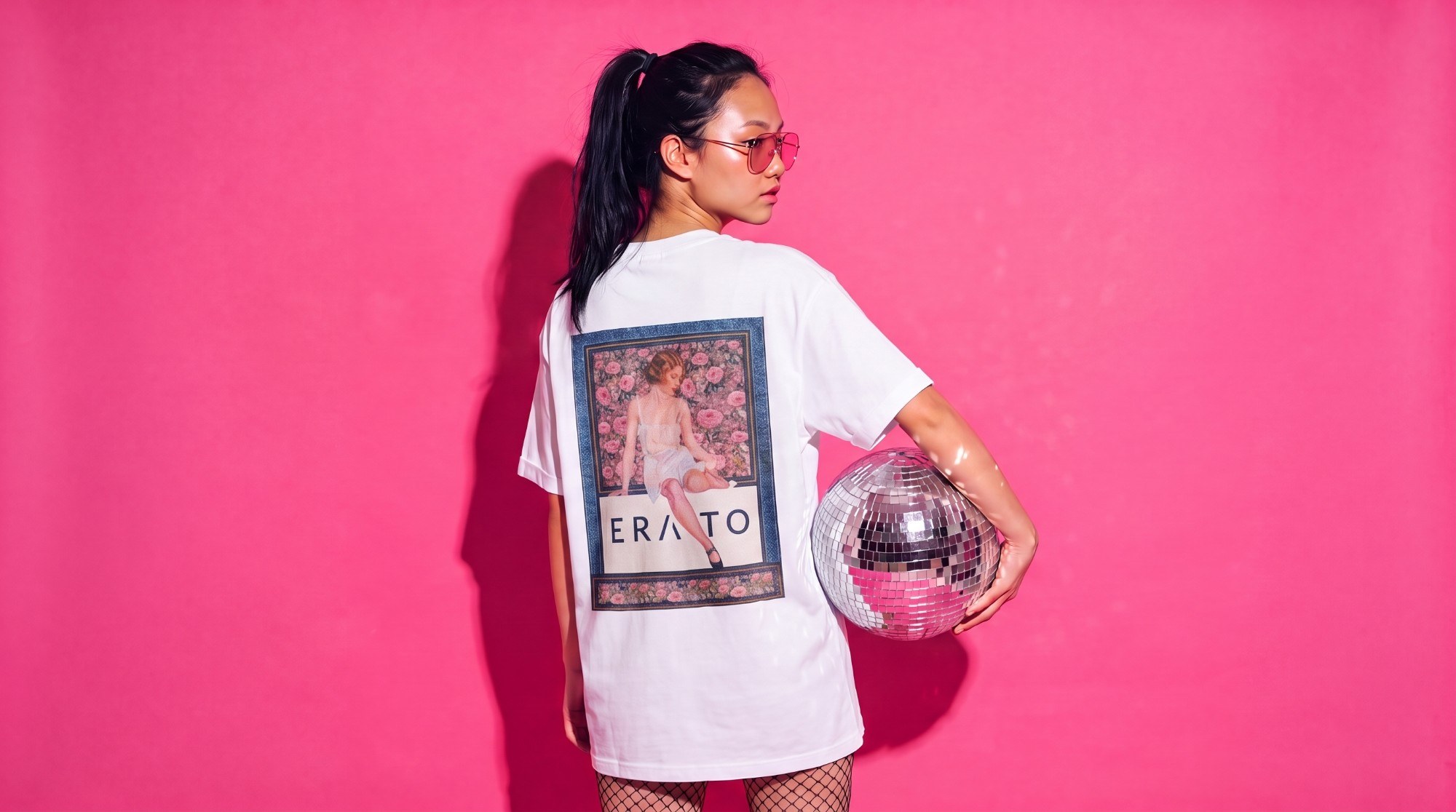 ERATO editorial, studio portrait with a disco ball