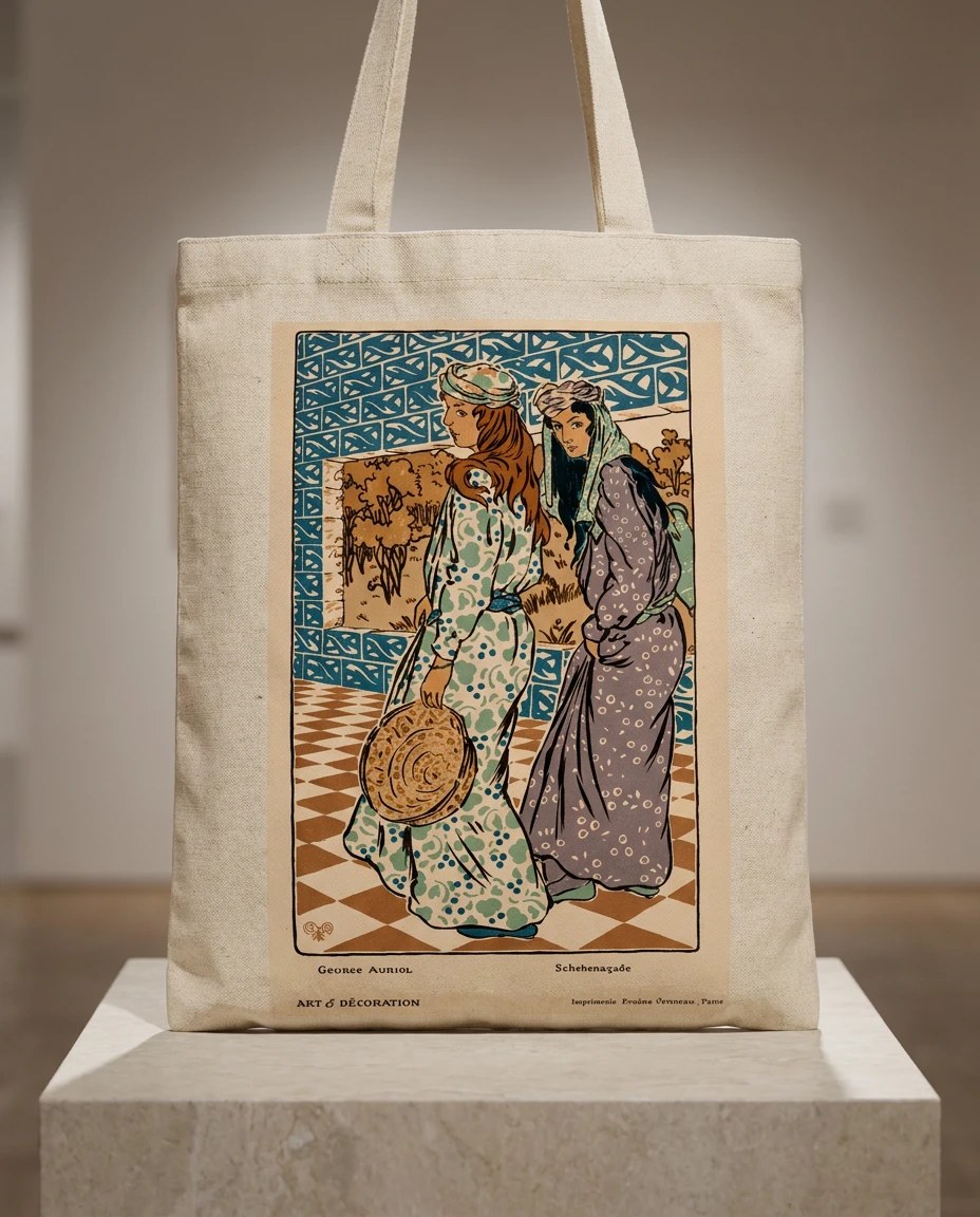 ERATO tote bag, historical illustration print